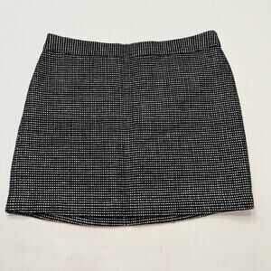 Gap Black & White Wool Blend Check Tweed Mini Skirt Size 6 (A0127)